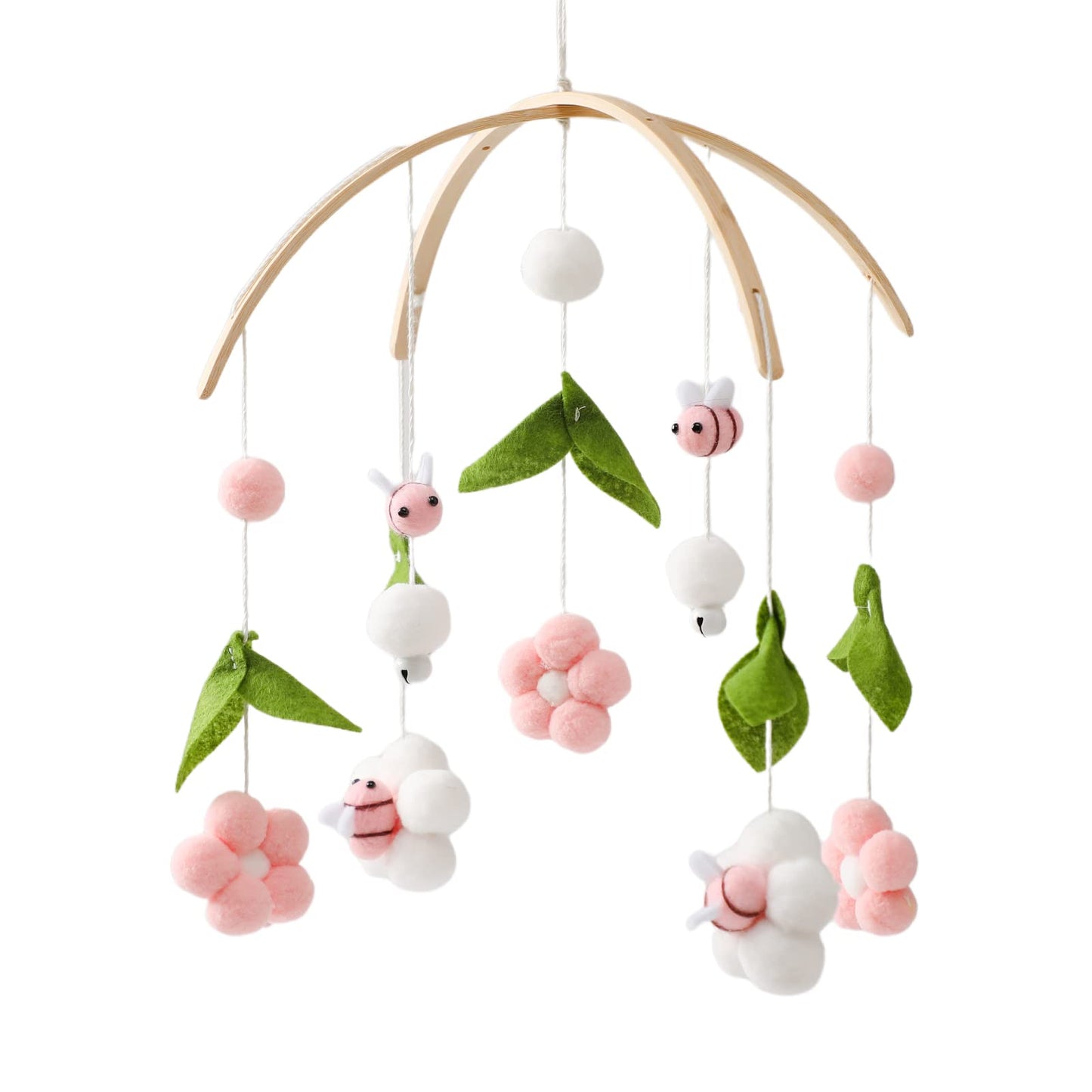 Lanttoe Floral Crib Mobile Rotating Bloom for a Soothing Sleep Experience