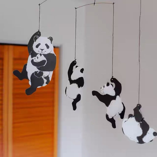 Lanttoe Charming Panda Paper Wind Chime