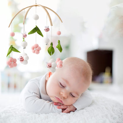 Lanttoe Floral Crib Mobile Rotating Bloom for a Soothing Sleep Experience